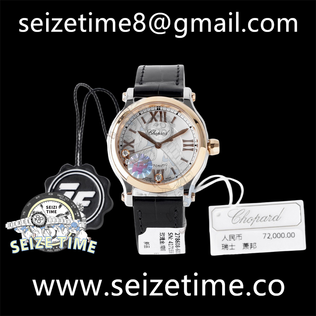 Happy Sports 30mm RG Pink MOP Dial on Leather Strap A2891