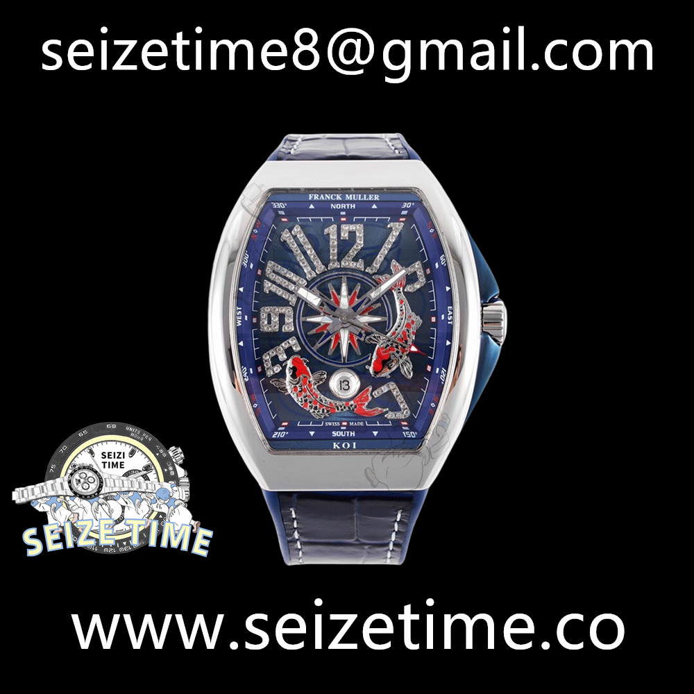 Vanguard Yachting Koi Limited Edition SS Blue Dial on Rubber Strap ABF A23J