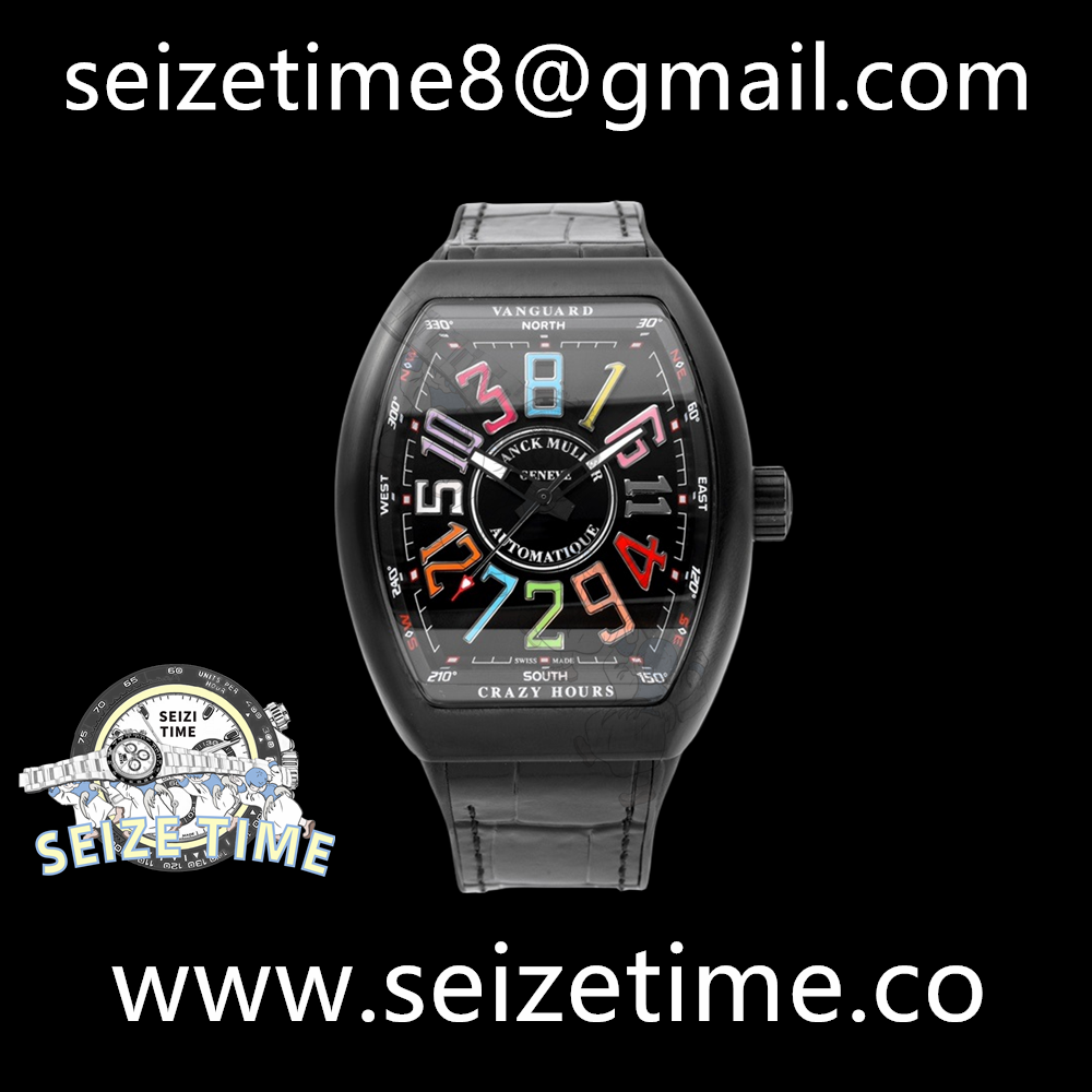 Vanguard V45 DLC ABF 1:1 Best Edition Black Textured Dial on Black Rubber Strap MIYOTA 9015