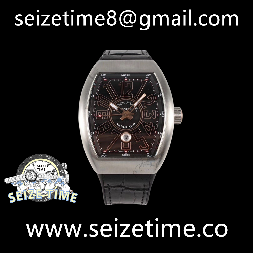 Vanguard V45 ABF 1:1 Best Edition Gray Dial on Black Rubber Strap A2824
