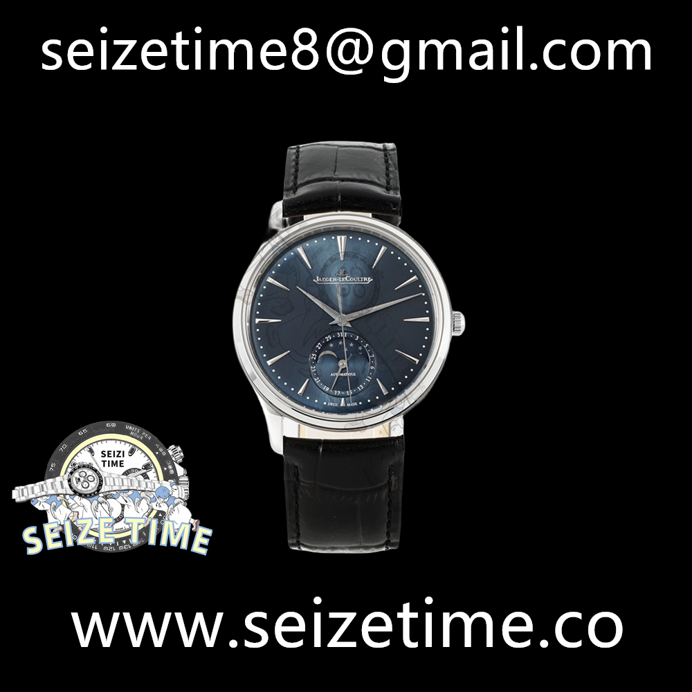 Master Ultra Thin Moon 1368480 SS Blue Dial on Leather Strap ZF A925