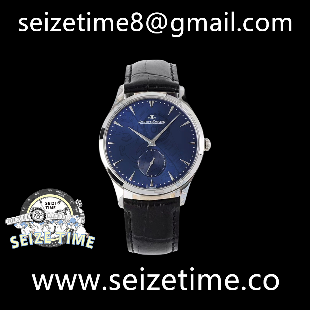 Master Ultra Thin Small Second SS ZF 1:1 Best Edition Blue Dial on Black Leather Strap A896