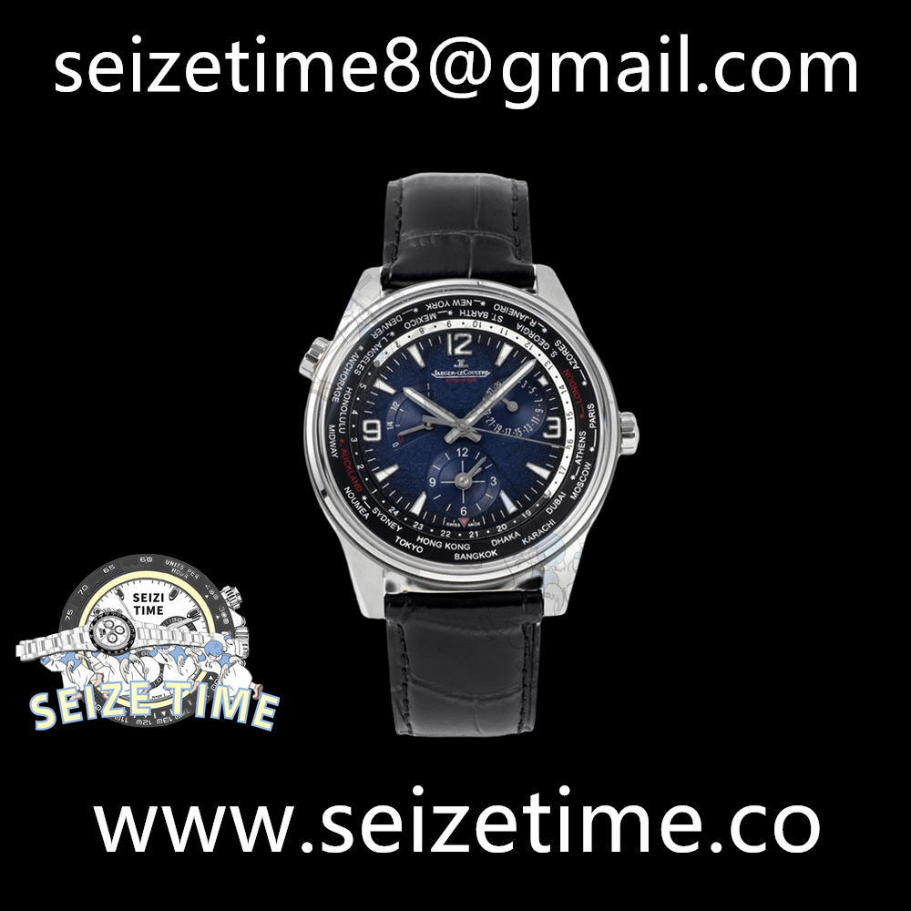 Polaris Geographic SS ZF 1:1 Best Edition Blue Textured Dial on Black Leather Strap A936