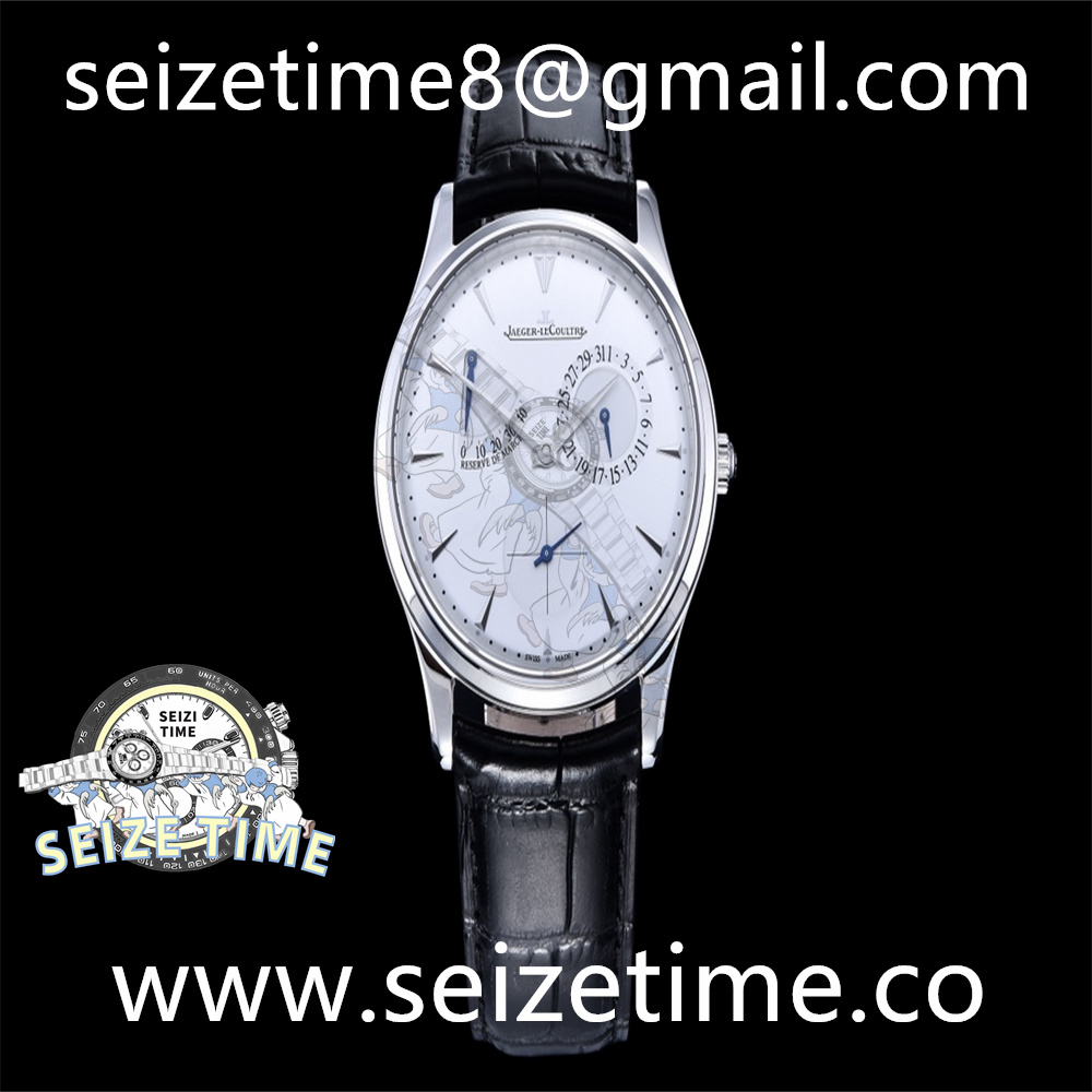 Master Ultra Thin Réserve de Marche SS ZF 1:1 Best Edition White Dial on Black Leather Strap SA938 V3