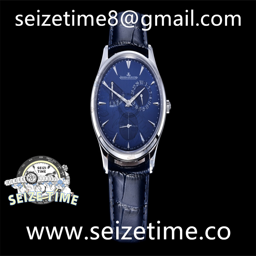 Master Ultra Thin Réserve de Marche SS ZF 1:1 Best Edition Blue Dial on Blue Leather Strap SA938 V3