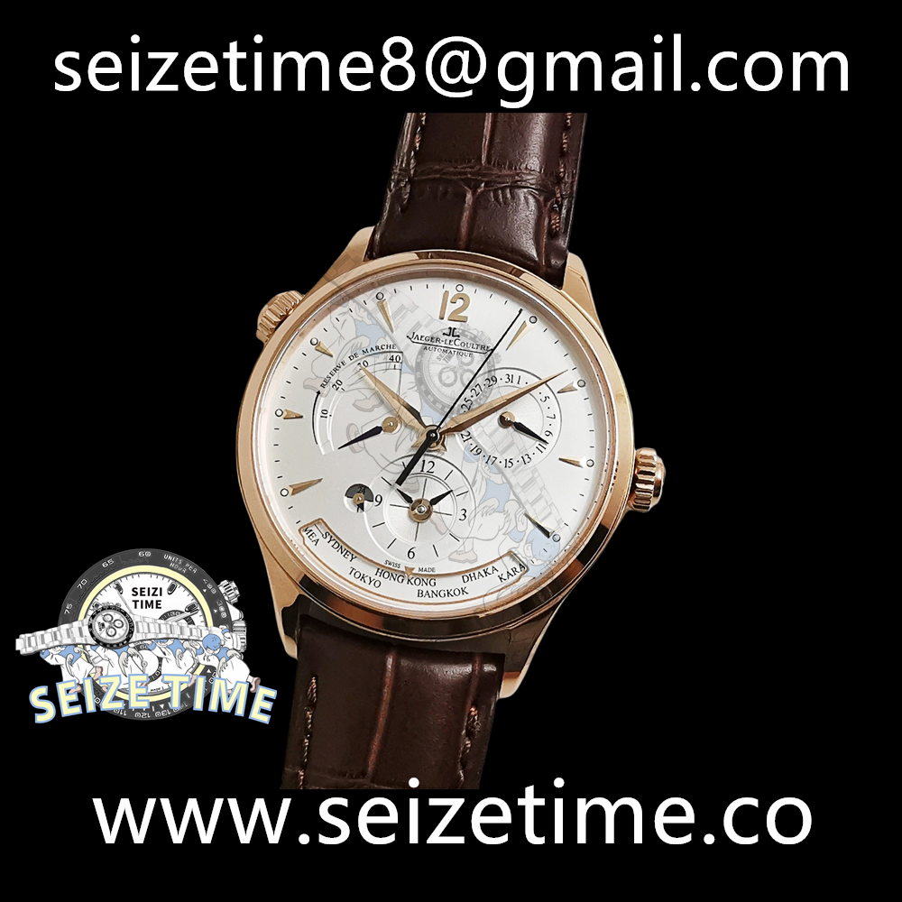 Master Geographic Real PR SS ZF 1:1 Best Edition White Dial on Black Leather Strap A939