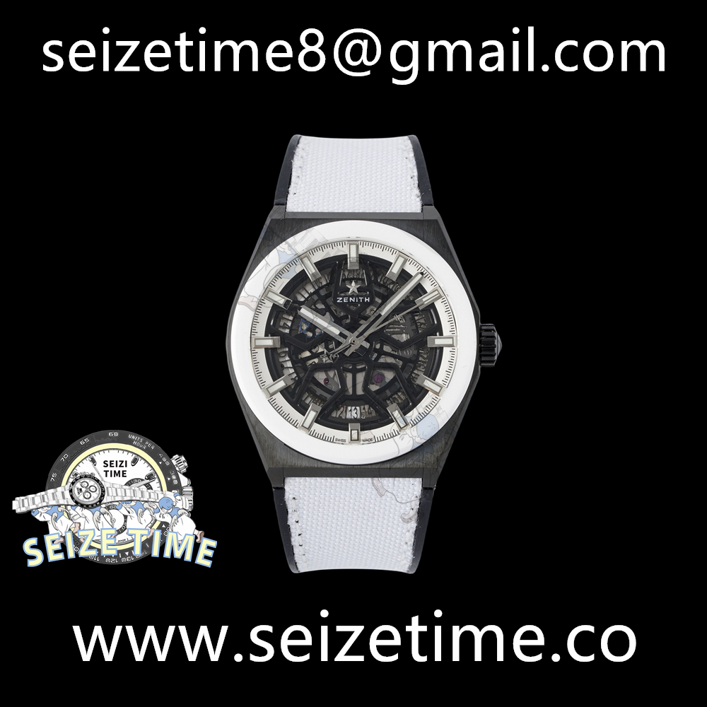 Defy Classic PVD White Skeleton Dial on Rubber Strap LF V2 A2892