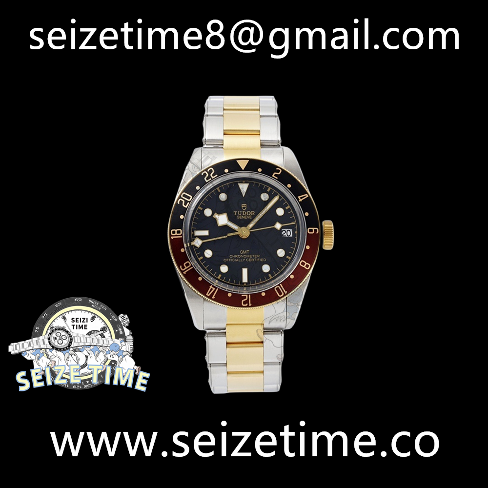 Black Bay GMT S&G YG/SS Black Dial on YG/SS Bracelet ZF Asia 2836