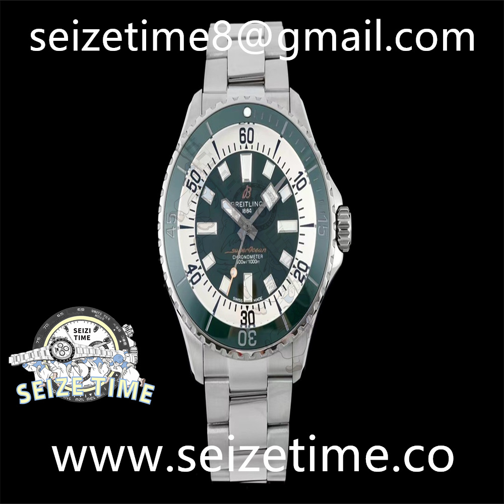Superocean Automatic 44mm SS Green Dial on SS Bracelet TF A2824