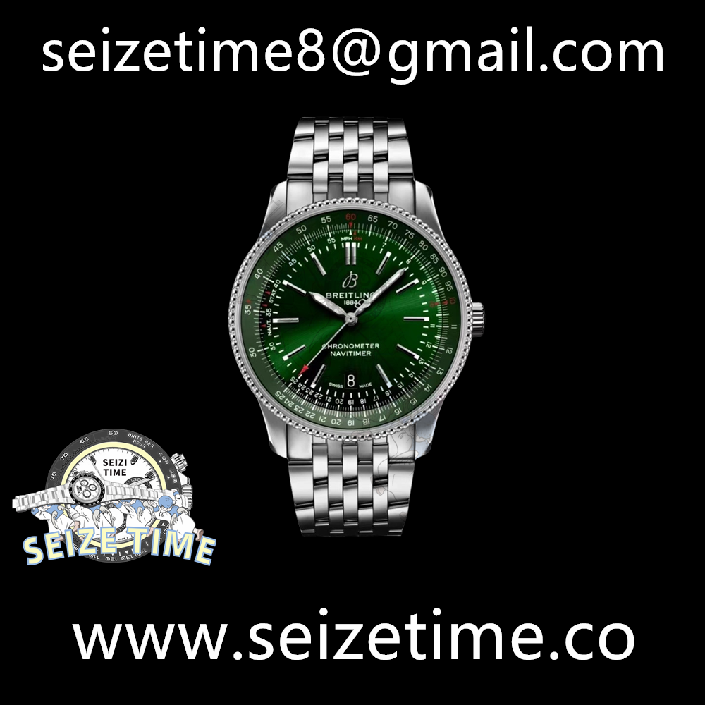 Navitimer Automatic 41 SS Green Dial on SS Bracelet TF A2824
