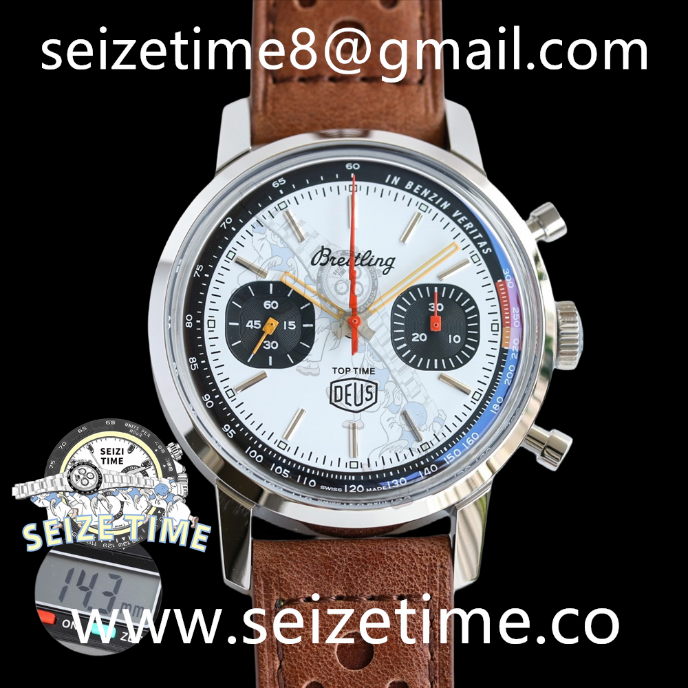 Top Time Dues Limited Edition SS Cream Dial on Leather Strap BLS A7750