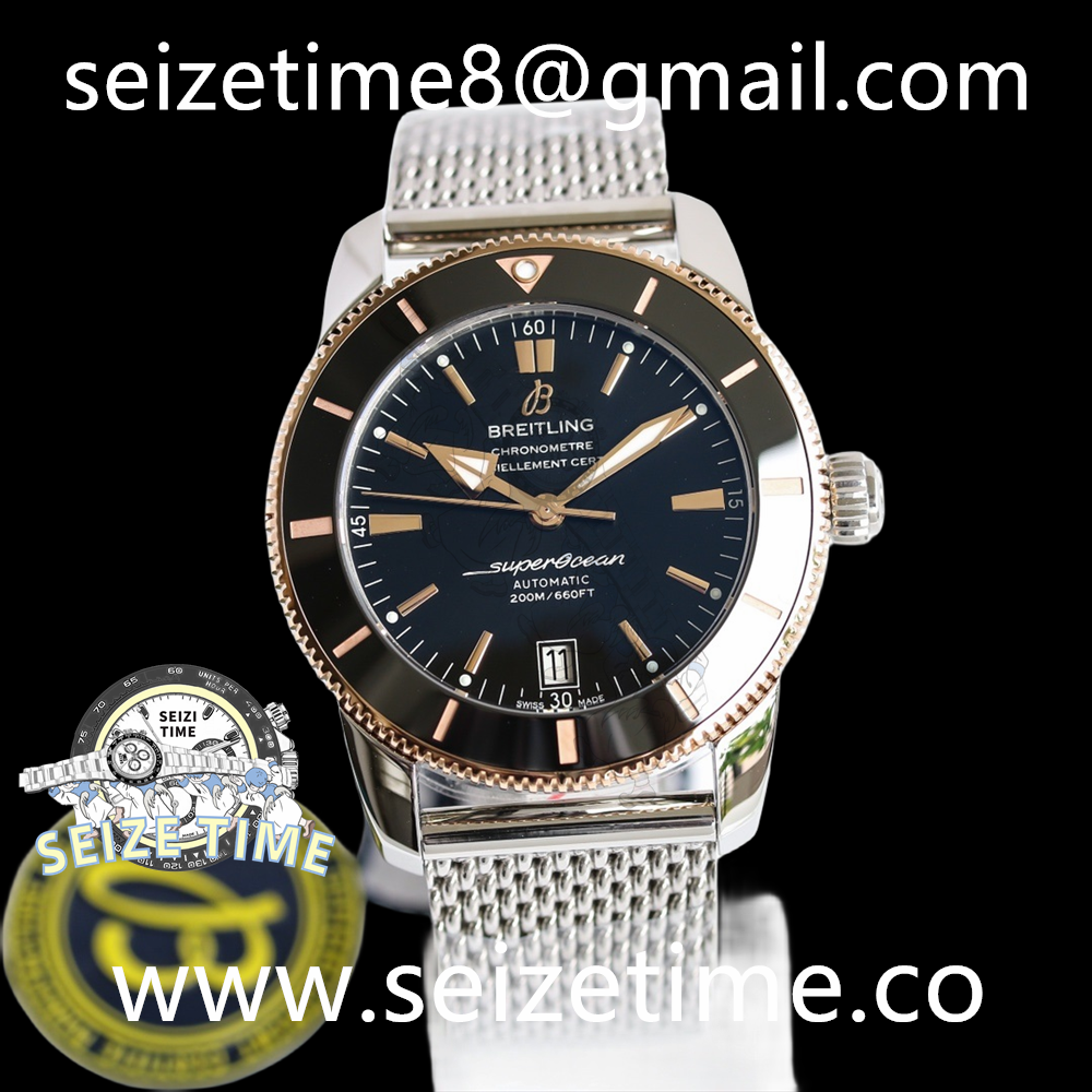 Superocean Heritage B20 42 Black Dial ON MESH BRACELET GF A2824