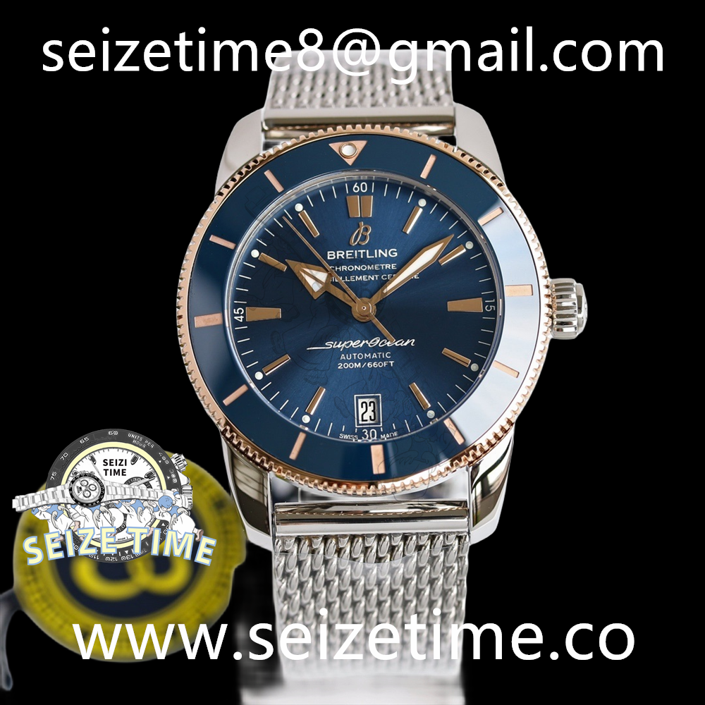 Superocean Heritage B20 42 SS Blue Dial on Mesh Bracelet GF A2824
