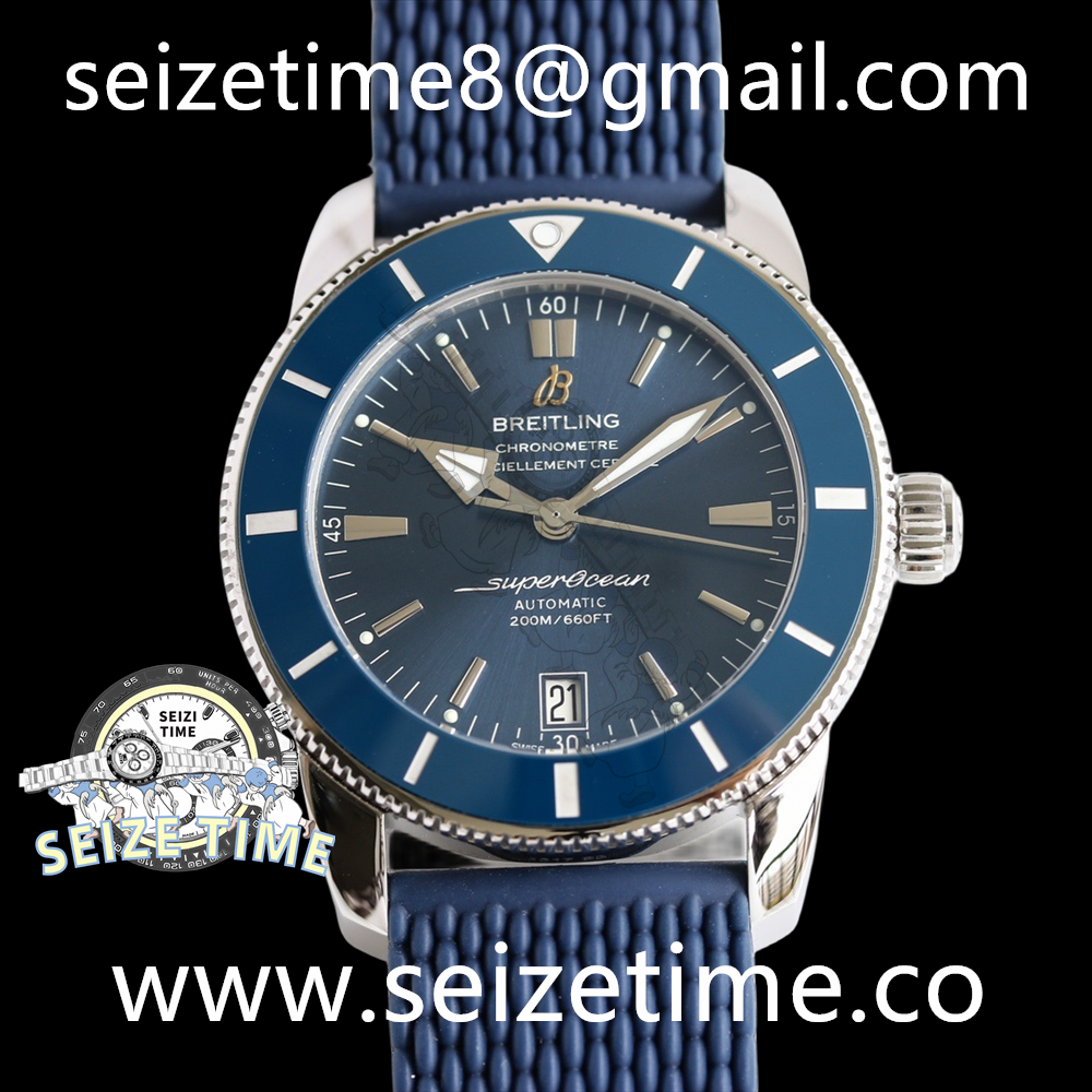 Superocean Heritage B20 42 SS Blue Dial on Rubber Strap GF A2824