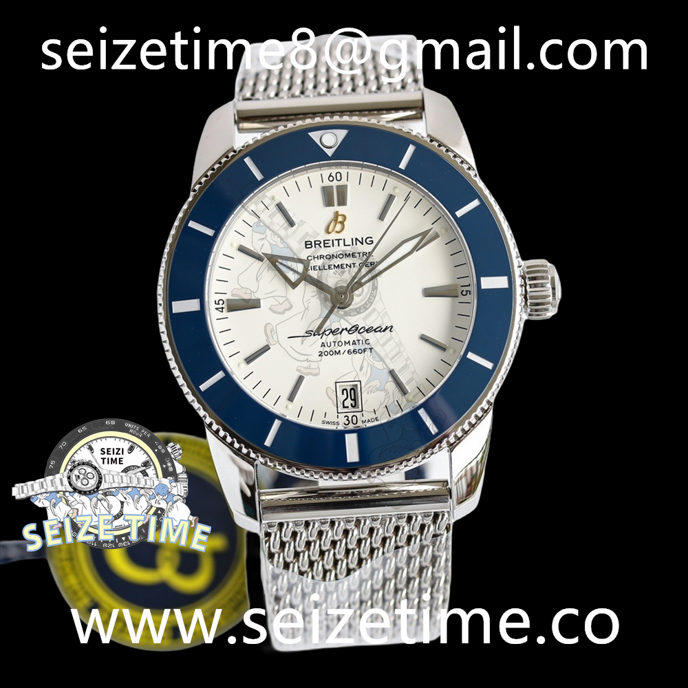 Superocean Heritage B20 42 SS White Dial on Rubber Strap GF V2 A2824