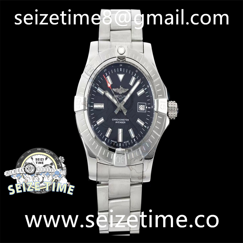 Avenger Automatic 43 SS Black Dial on SS Bracelet TF A2824