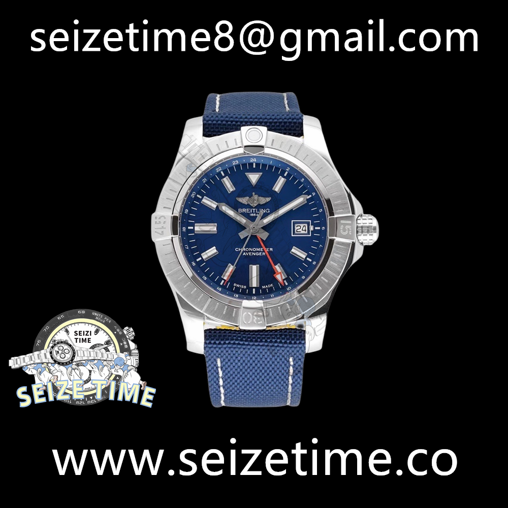 Avenger Automatic GMT 43 SS Blue Dial on Leather Strap OXF A2836