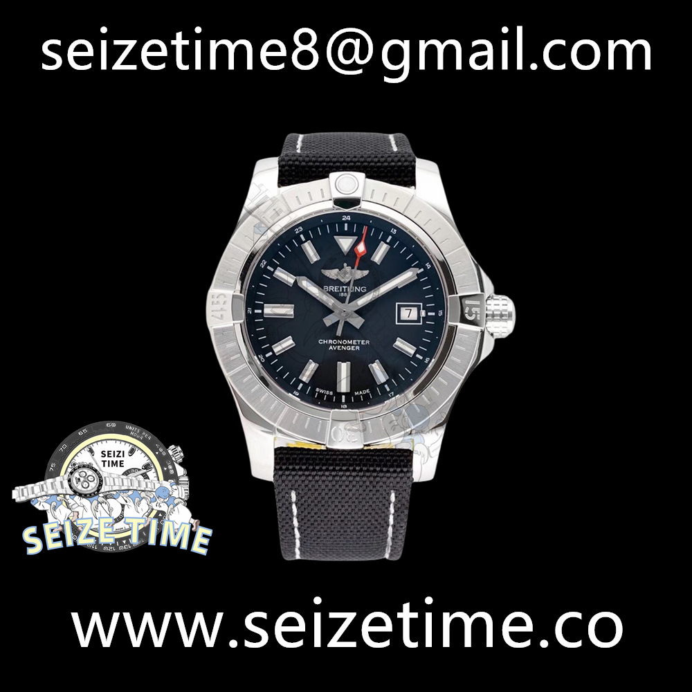 Avenger Automatic 43 SS Black Dial on Leather Strap TF A2824