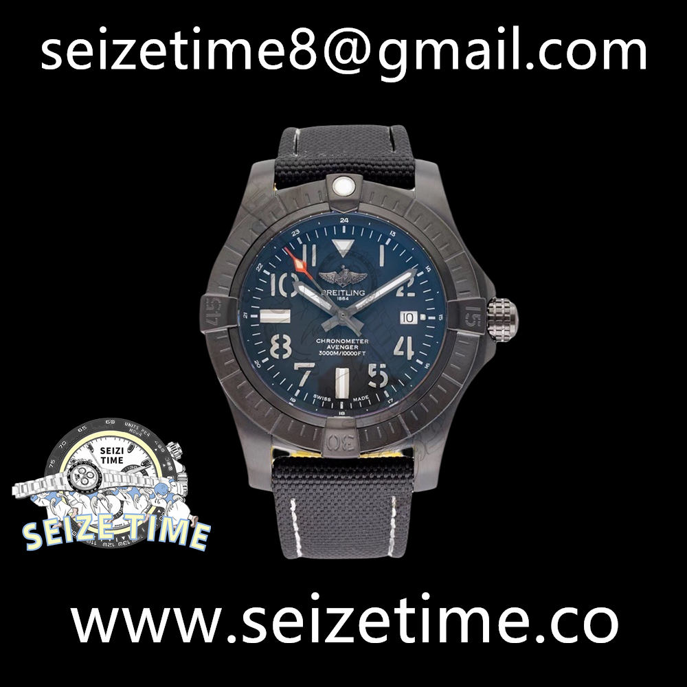 Avenger Automatic 43 PVD SS Black Dial on Canvas Strap BLSF A2836