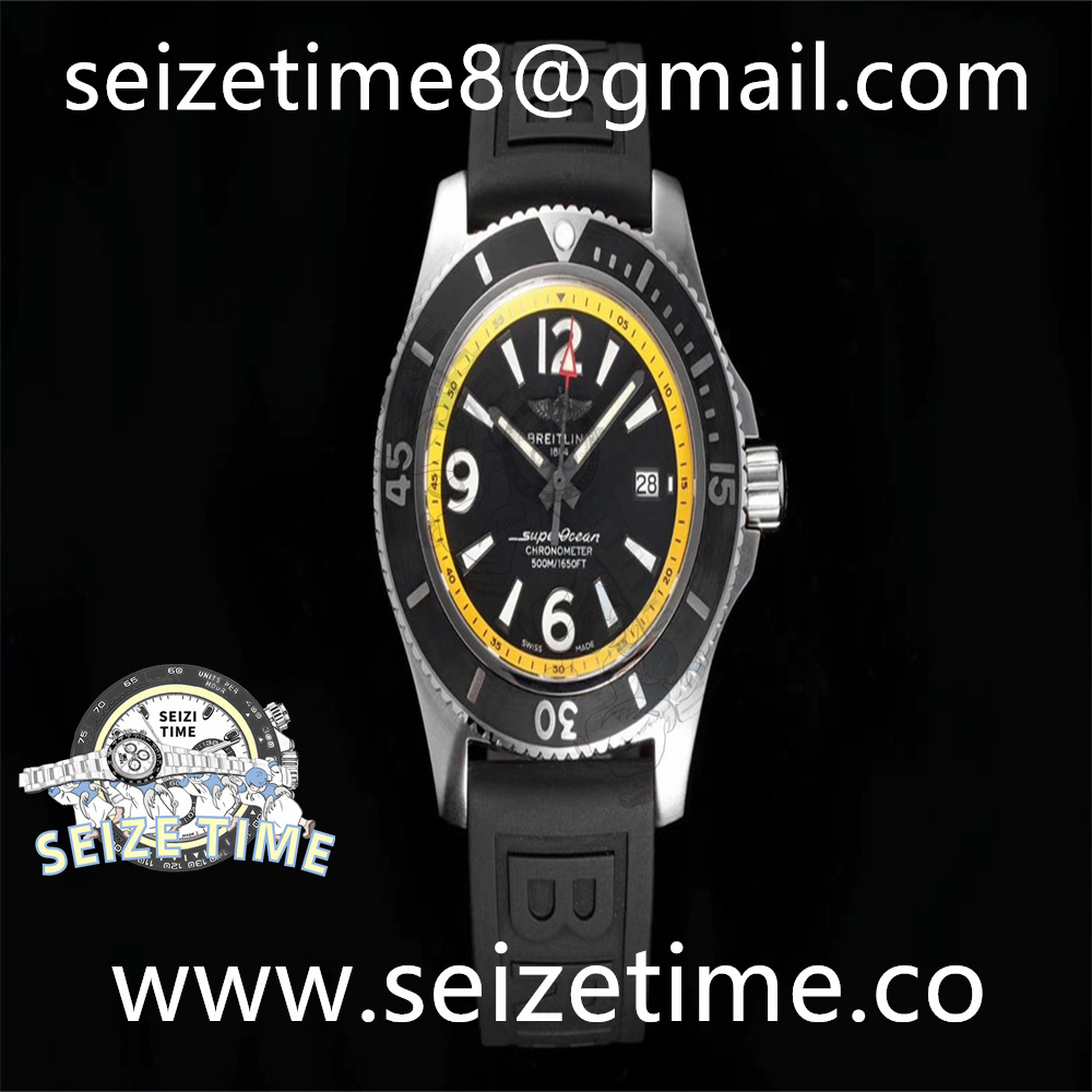 Superocean Automatic 44mm SS Black Dial on Rubber Strapt BLS Asia 2824