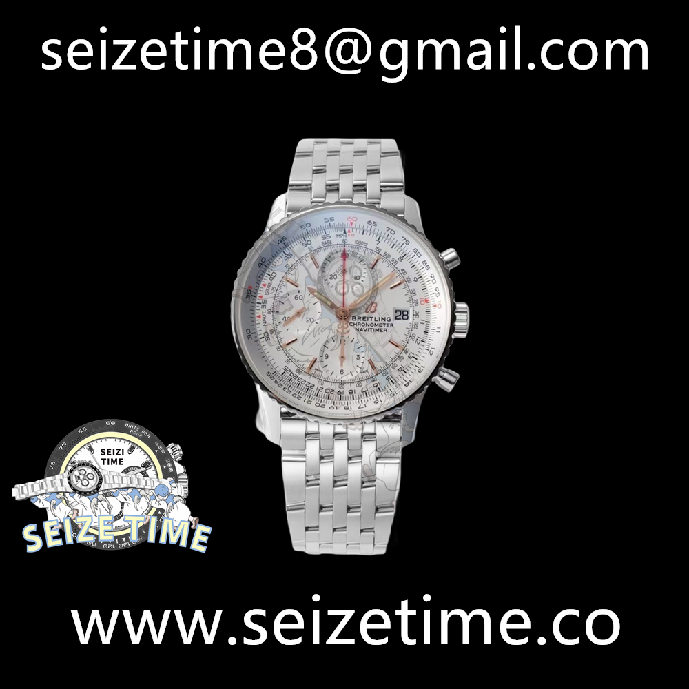 Navitimer Chronograph 41 SS White Dial on SS Bracelet KOR Asia 7750