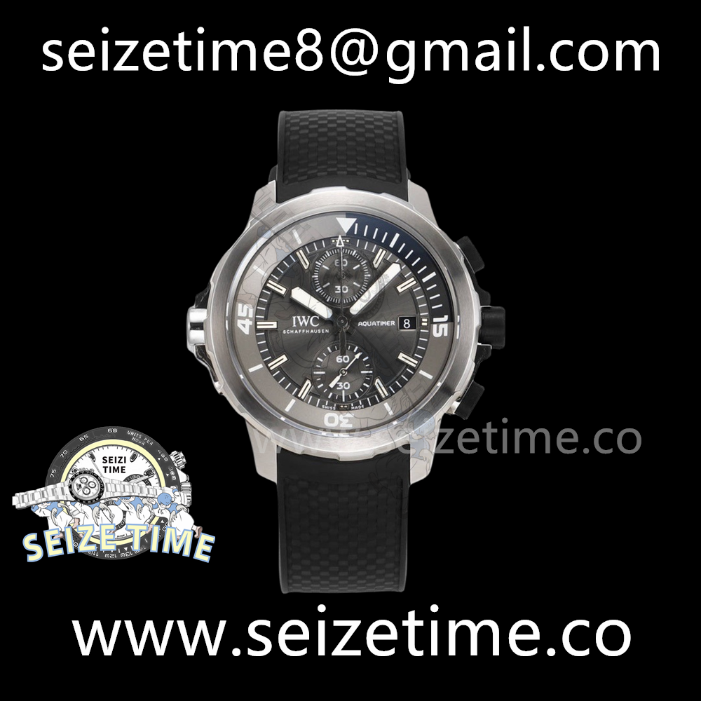 Aquatimer Chronograph IW379506 SS Grey Dial on Rubber Strap V6S A7750
