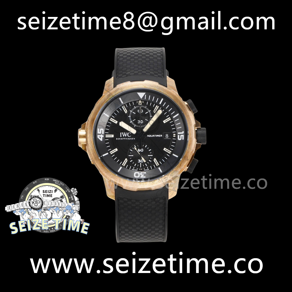 Aquatimer Chronograph IW379503 Bronze Black Dial on Rubber Strap V6S A7750
