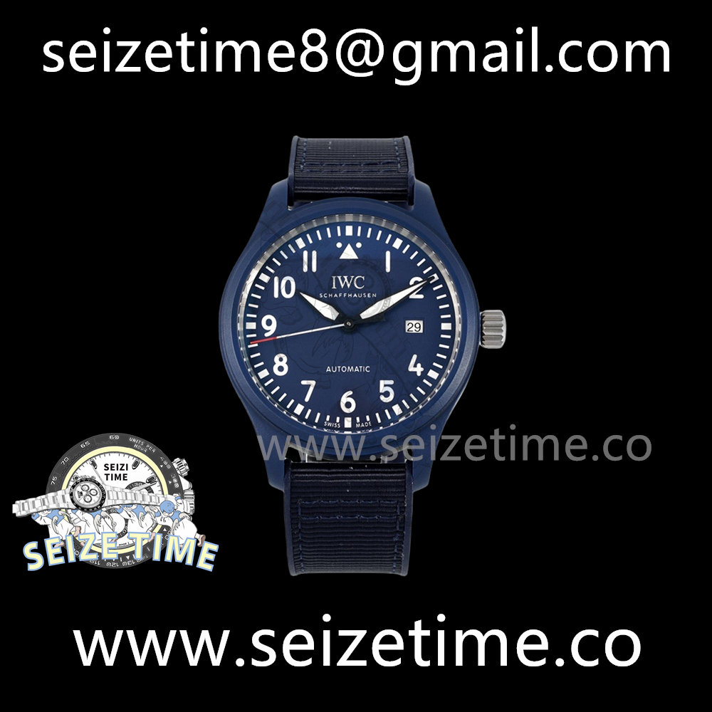 Pilot’s Watch "Laureus Sport for Good" IW328101 CER Blue Dial Num on Nylon Strap ZF A32111