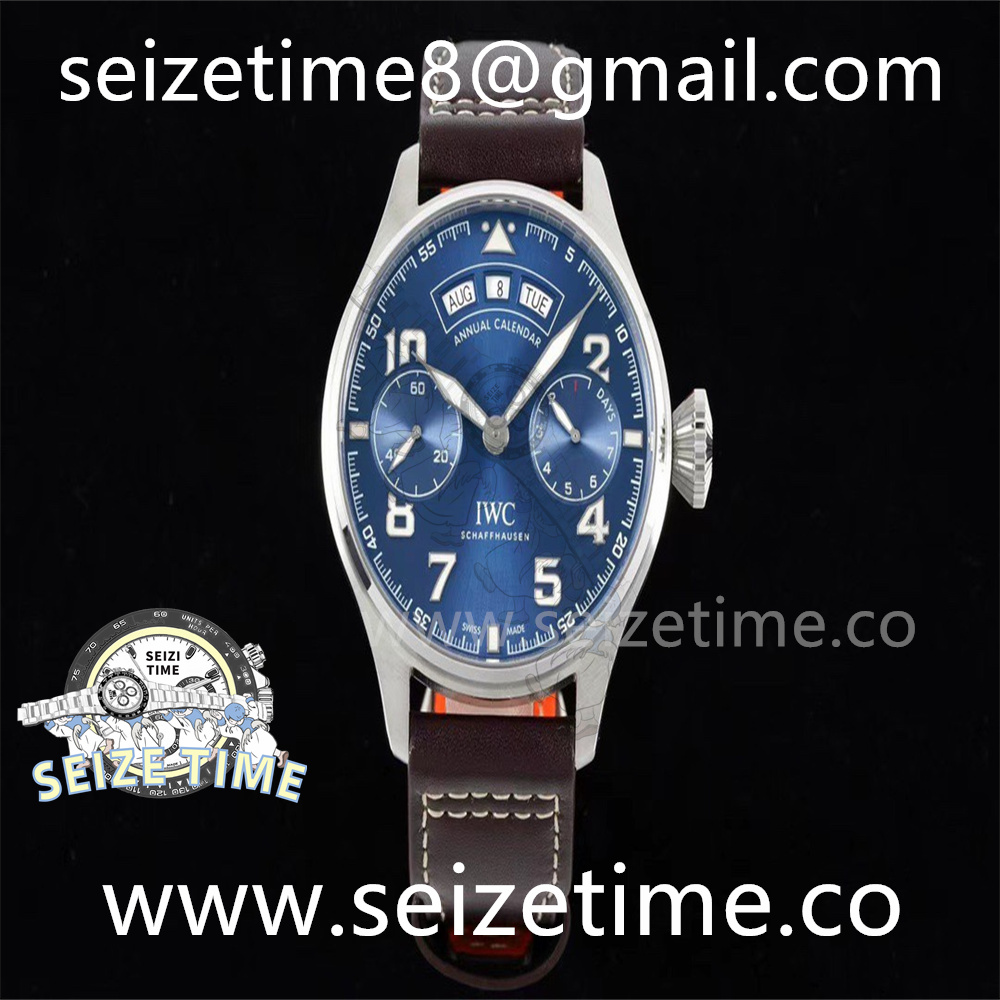 Big Pilot Annual Calendar "Le Petit Prince" IWC502703 SS Blue Dial on Leather Strap AZF A52850