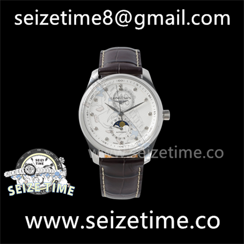 Longines Master Collection Moonphase SS White Dial on Leather Strap GF A899