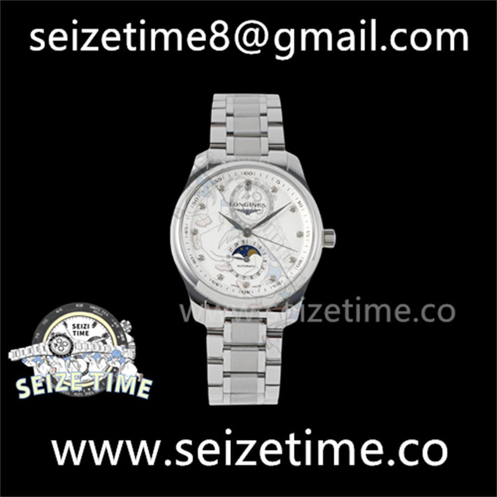 Longines Master Collection Moonphase SS White Dial on SS Bracelet GF A899