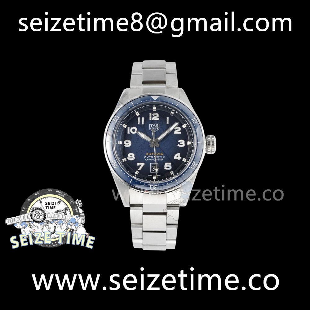 Autavia 42mm SS Blue Dial on SS Bracelet TARF SW200