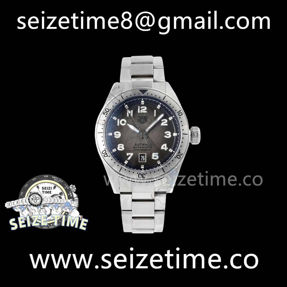 Autavia 42mm SS Grey Dial on SS Bracelet TARF SW200