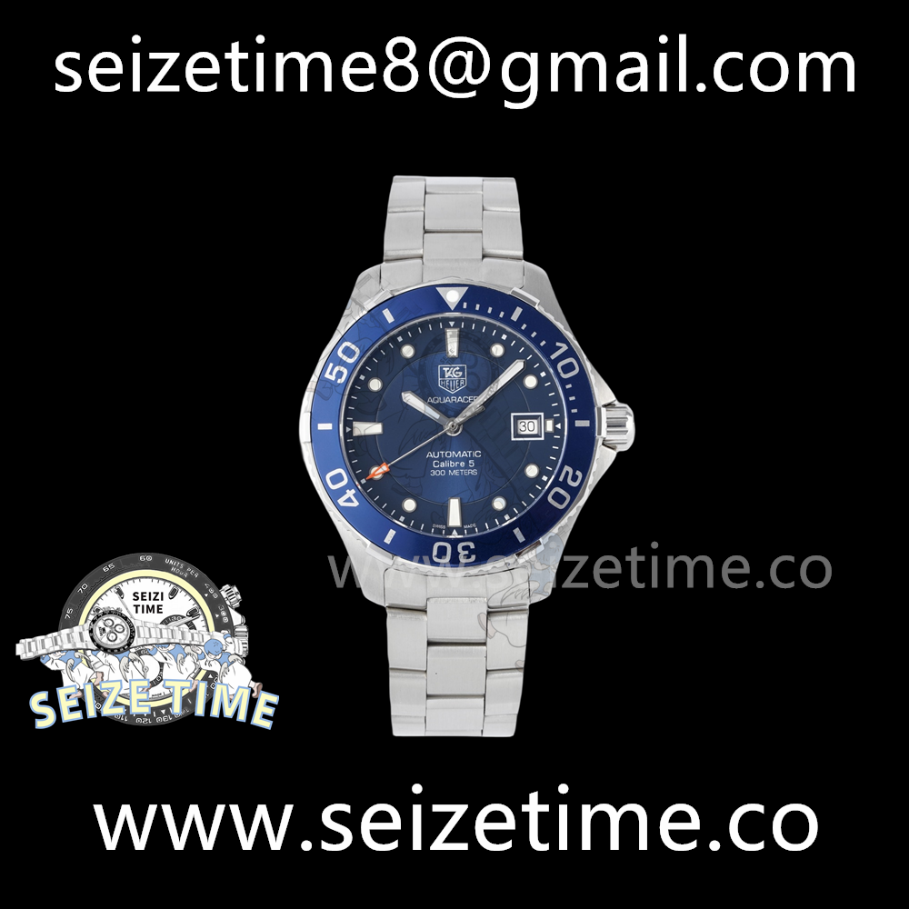 Aquaracer 41mm SS Blue Dial on SS Bracelet TARF SW200