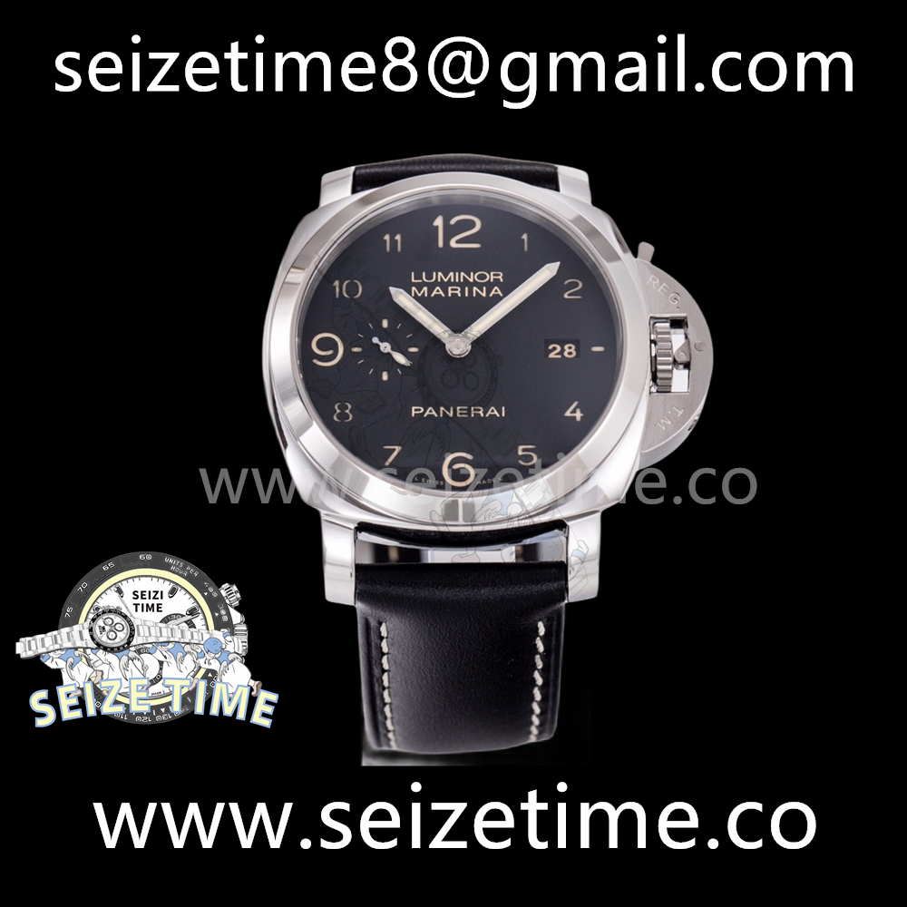 PAM359 R VSF 1:1 Best Edition on Black Leather Strap P.9000 Super Clone V2