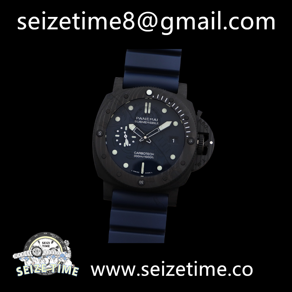 Submersible QuarantaQuattro 44mm PAM01232 FC Blue Dial Dots on Rubber Strap VSF P900