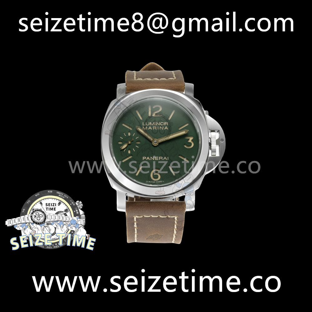 Luminor Marina 44mm "Last One for Paneristi" PAM00911 SS Green Dial on Leather Strap Noob A6497