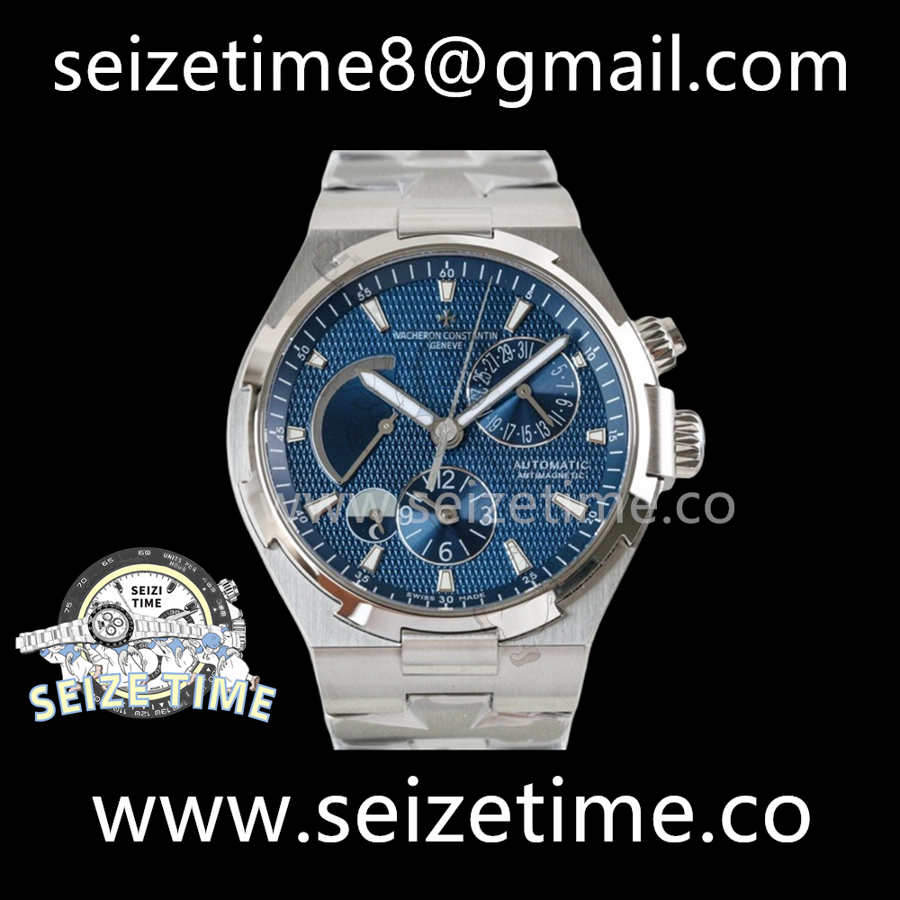 Overseas Dual Time Power Reserve TWA Best Edition Blue Dial on SS Bracelet A1222