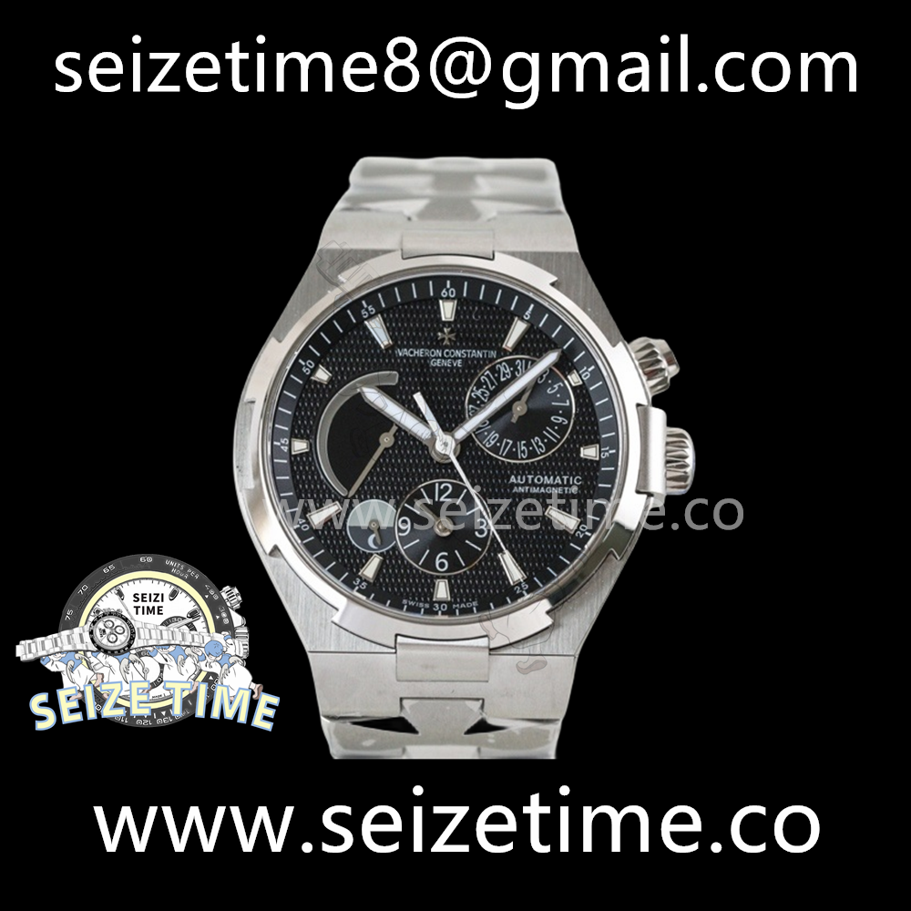 Overseas Dual Time Power Reserve TWA Best Edition Black Dial on SS Bracelet A1222