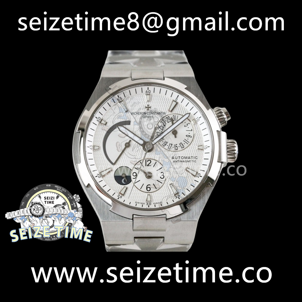 Overseas Dual Time Power Reserve TWA Best Edition White Dial on SS Bracelet A1222