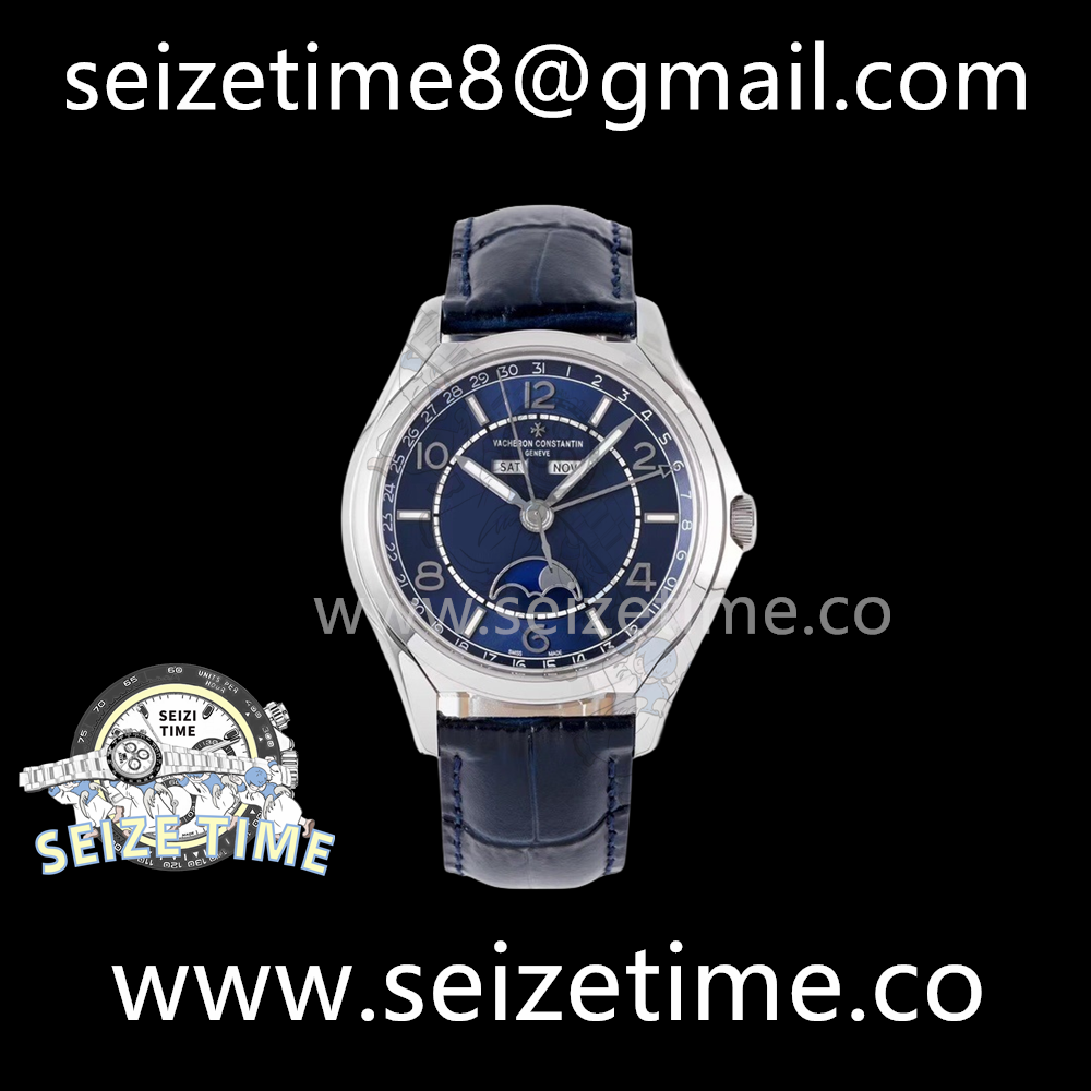 Fiftysix Complete Calendar SS Blue Dial on Leather Strap ZF Miyota 9015