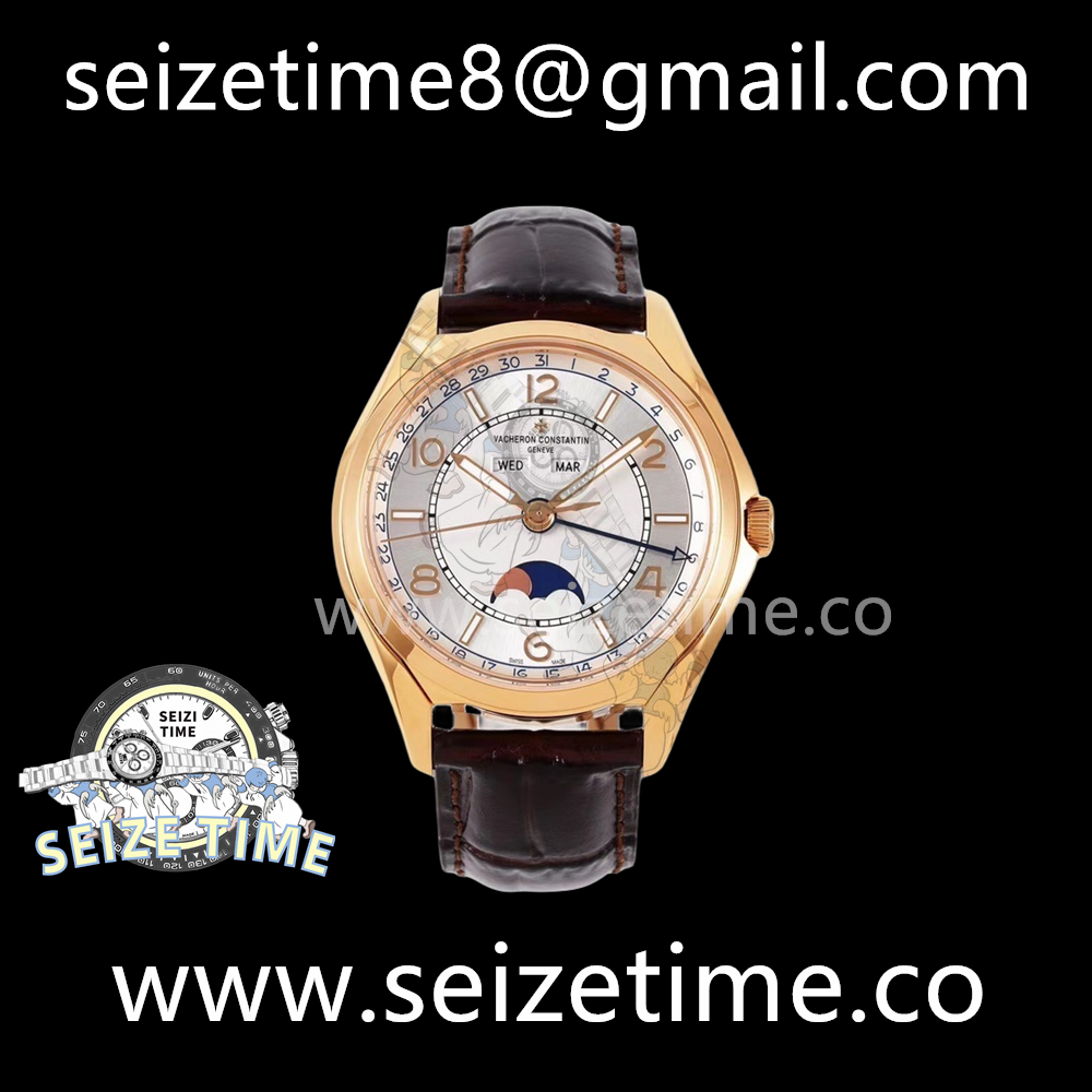 Fiftysix Complete Calendar RG White Dial on Leather Strap ZF Miyota 9015