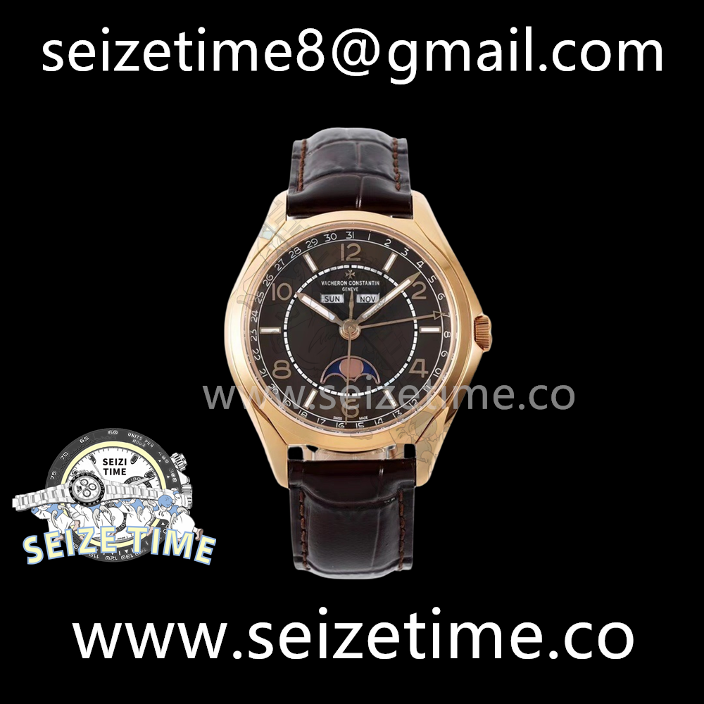Fiftysix Complete Calendar RG Brown Dial on Leather Strap ZF Miyota 9015