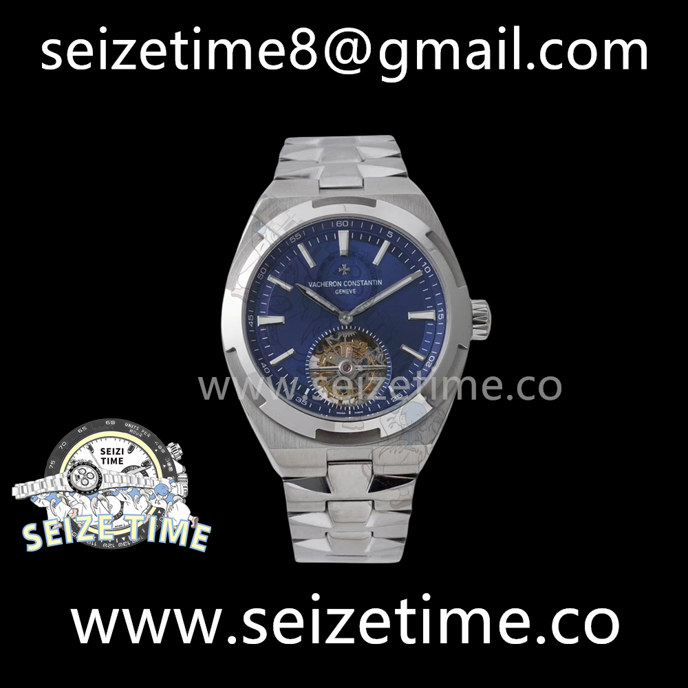 Overseas Tourbillon SS Blue Dial on SS Bracelet EUR Asia HW Tourb
