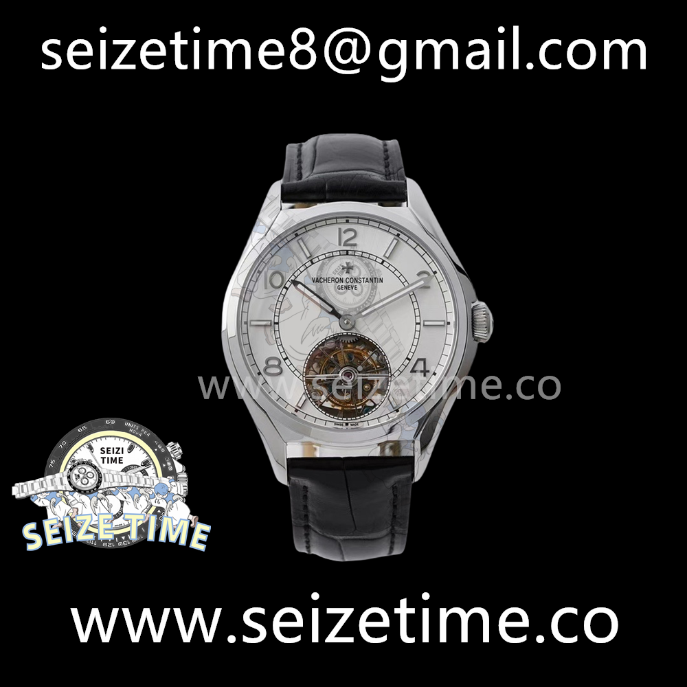 Traditionnelle Tourbillon SS White Dial on Leather Strap EURF Asia HW Tourb