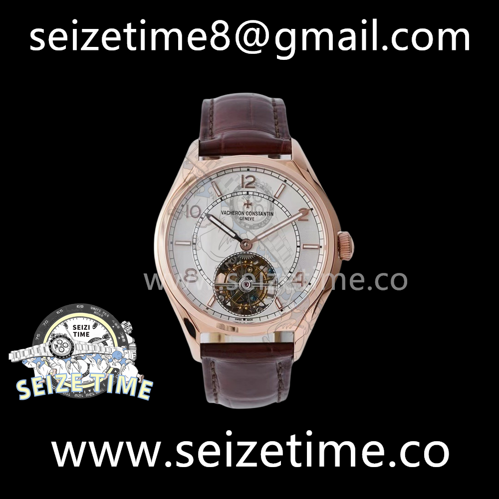 Traditionnelle Tourbillon RG White Dial on Leather Strap EURF Asia HW Tourb