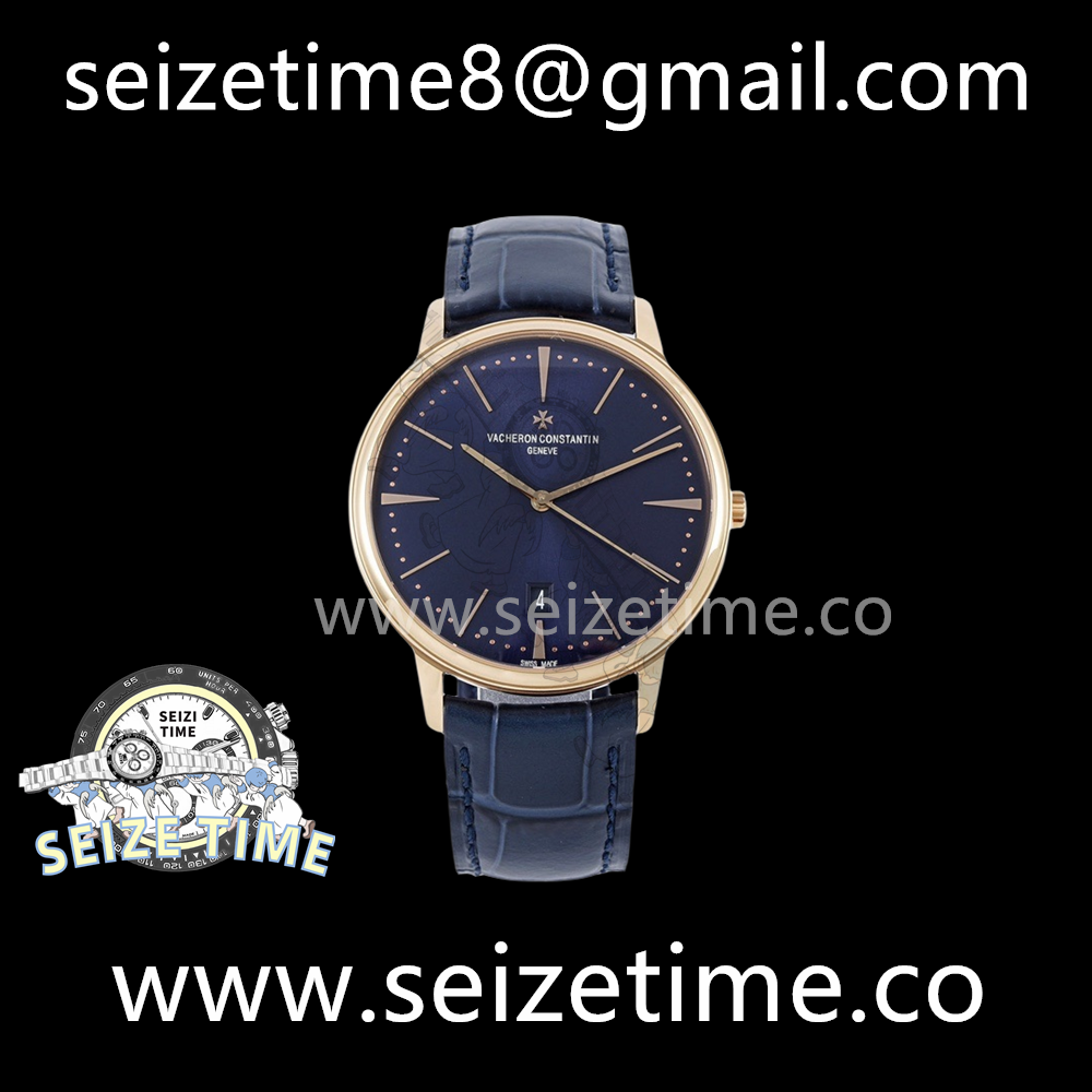 Patrimony Ref 85180 RG Blue Dial on Leather Strap PPF MY9015