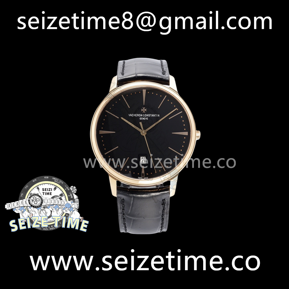 Patrimony Ref 85180 RG Black Dial on Leather Strap PPF MY9015