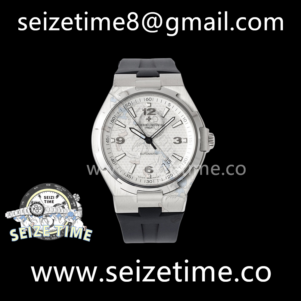 Overseas 47040 SS PPF 1:1 Best Edition White Textured Dial on Black Rubber Strap A1226
