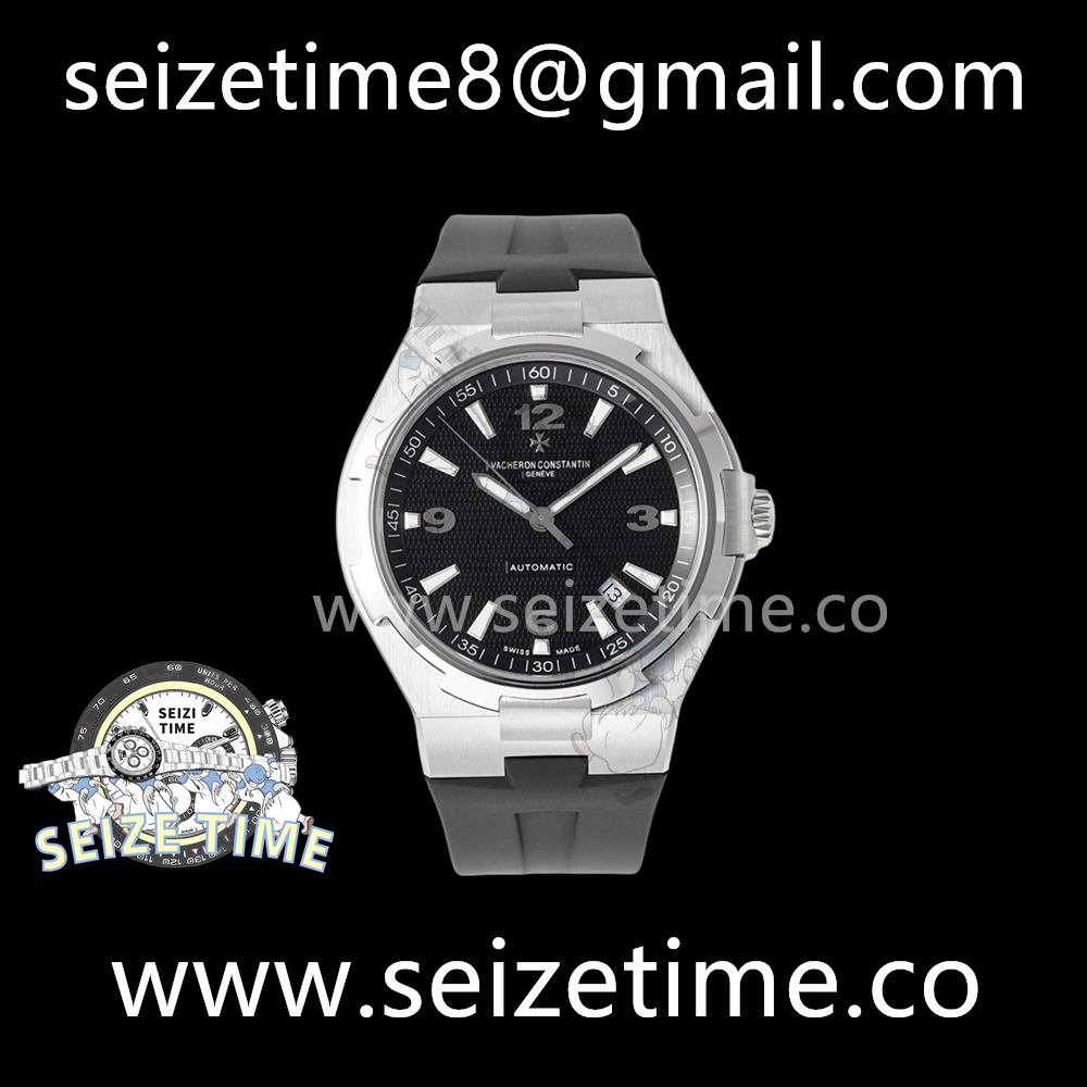 Overseas 47040 SS PPF 1:1 Best Edition Black Textured Dial on Black Rubber Strap A1226